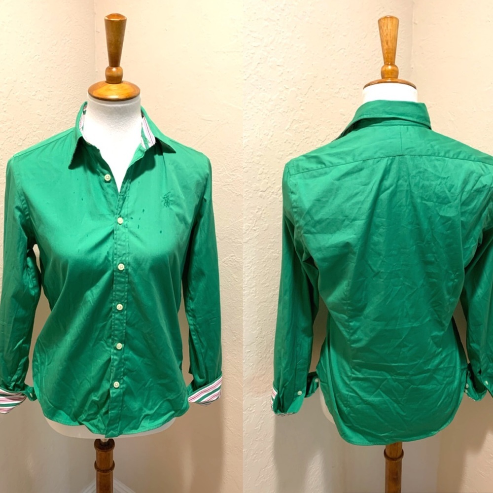 Ralph Lauren Vibrant Green Button-Down Shirt